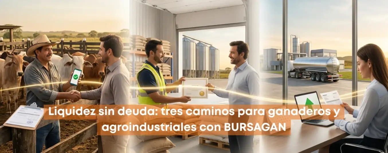 Bursagan, firma comisionista de la Bolsa Mercantil, ofrece a ganaderos y agroindustriales tres vías de liquidez sin crédito bancario, según CONtexto Ganadero